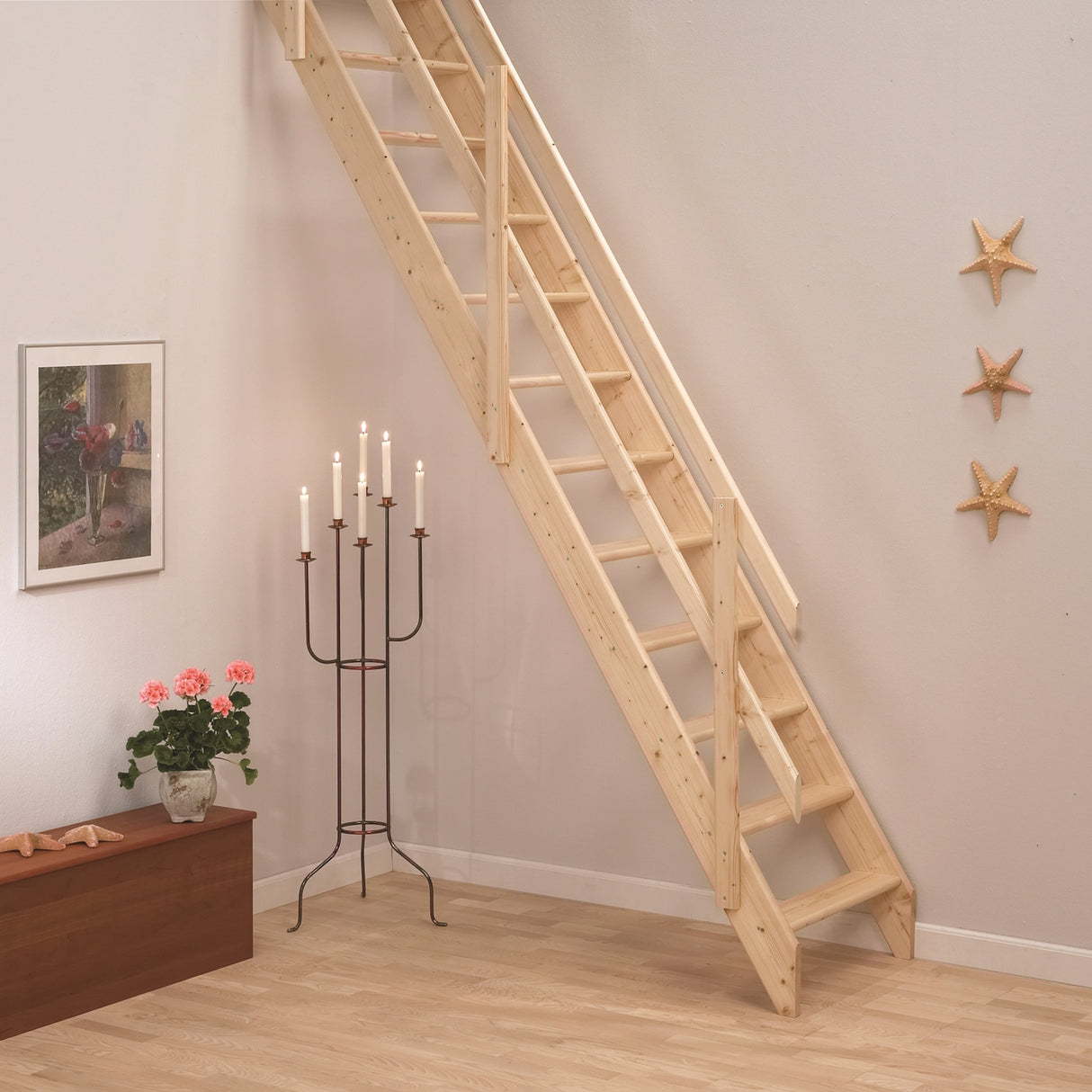 Extra Breite Platzsparende Deluxe-Treppe